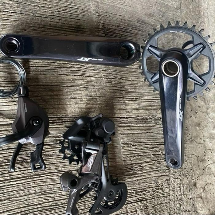 Mini Groupset Shimano XT 12 Speed seri m8100 Crank panjang Arm 175