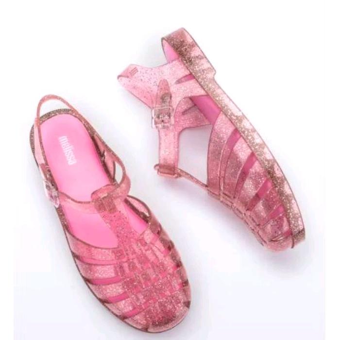 Melissa SEPATU SANDAL MINI warna pink sz 39 BAHAN JELLY PREMIUM dengan BOX DAN DUST BAG untuk Kualit