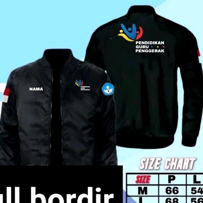 Jaket bordir pendidikan guru penggerak jaket pendidikan guru penggerak jaket bomber pendidikan guru 