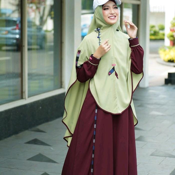 [DISKON 45%] GAMIS SET HIJAB AULIA ORI BARU BUKAN PL  Syari Muslim Dress Wanita