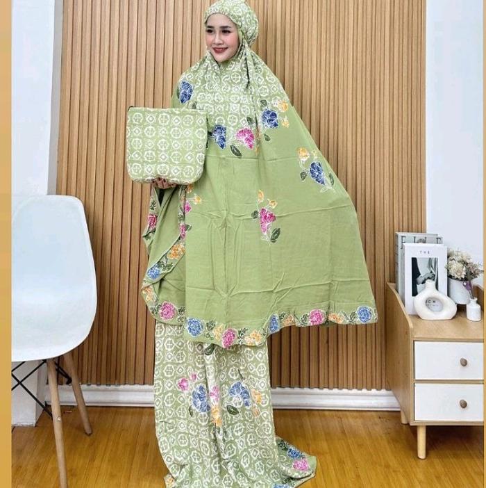MUKENA LUKIS RENDA BATIK PEKALONGAN KAIN SAMITEX Cantik