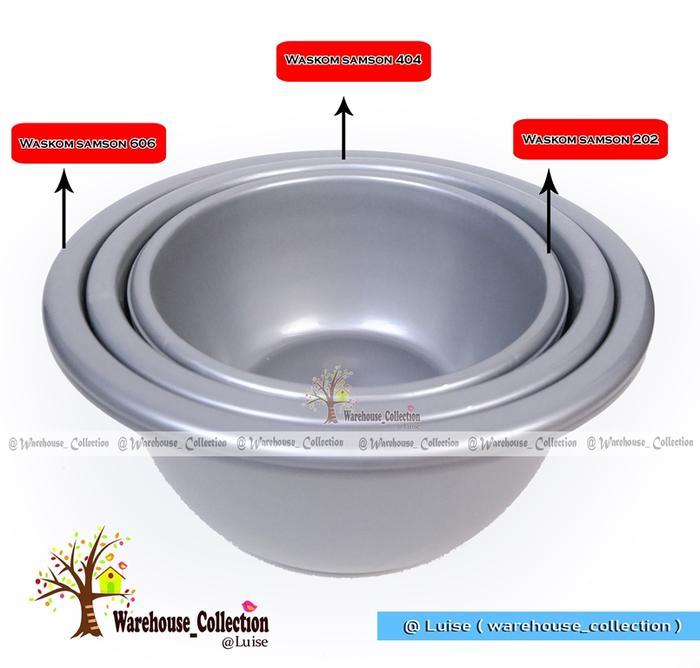 WASKOM PLASTIK TEBAL/BASKOM WARNA SILVER/WADAH PLASTIK SERBAGUNA/WASKOM BULAT/WASKOM SAMSON  202,404