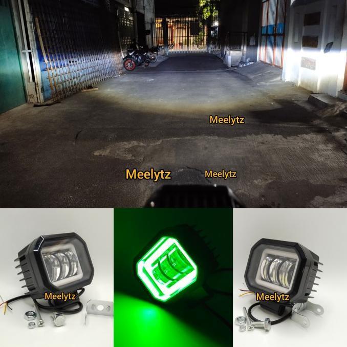 LAMPU TEMBAK SOROT LED CWL 3 MATA LENSA 6D 30WATT ANGEL AYE HIJAU