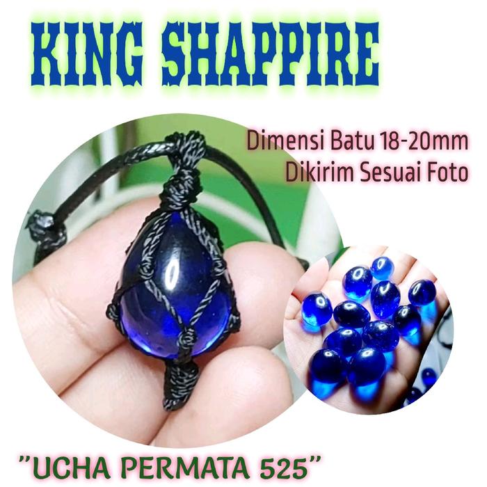 kalung permata king safir Batu Tali / lipan biru telur / kalung lipan telur