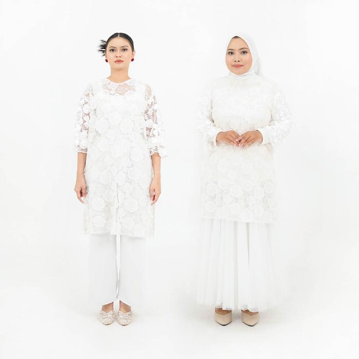 TASANI - Poppy Tunic in White