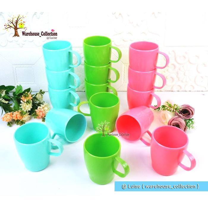 Cangkir Lewis 3335 / Cangkir Plastik Tebal /  Cangkir Mug Coffe Tebal / Mug Plastik