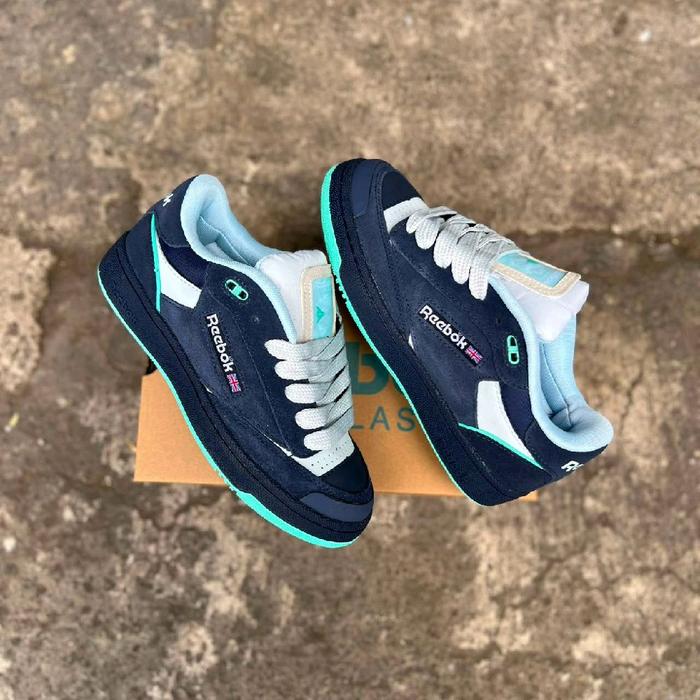 Sepatu Sneakers Reebok Club C Bulc Navy Sky Blue