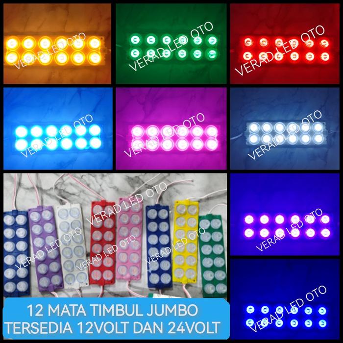 Ready Stok Lampu Led 12 Mata Timbul Jumbo Bak Truk Kolong 12 Volt 24 Volt 24V 12V Store.Id