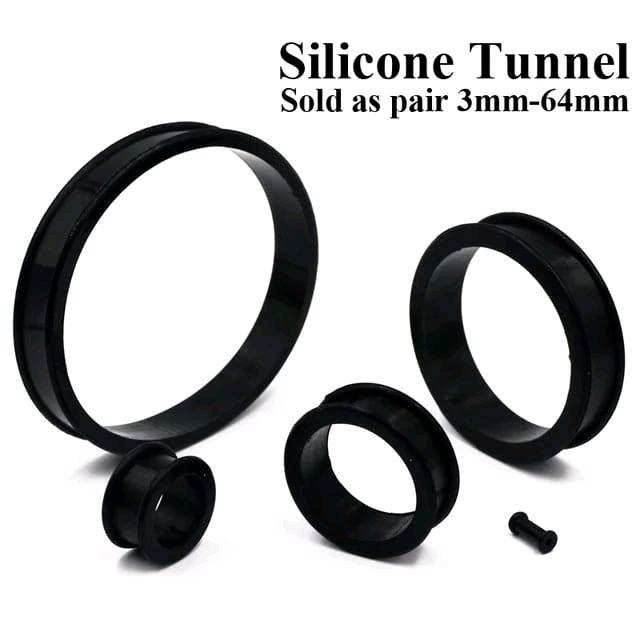 PIERCING TELINGA SILIKON WARNA / PIERCING EAR PLUG / PLONG KARET