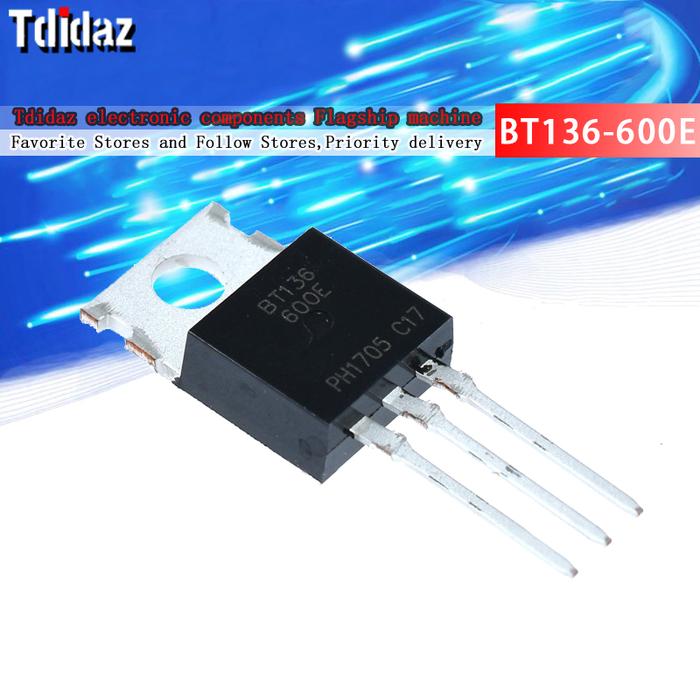 10PCS BT136-600E TO220 BT136-600 BT136 600E untuk 220 Baru dan Asli