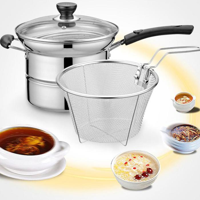 Multi-function Stainless Steel Cooking Soup Pot Milk Pot Noodle Pot