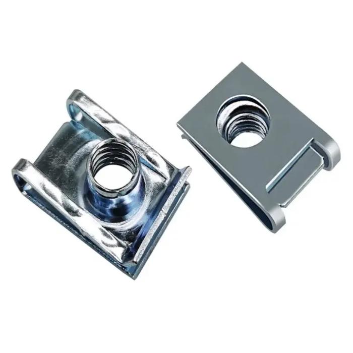 20pcs Tin Nut Fairing Clipse M6 Clips Clamps Snap Spring Nut Manganese Steel Zinc Plated B type Reed