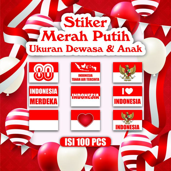 Stiker Pipi Bendera 17 Agustus