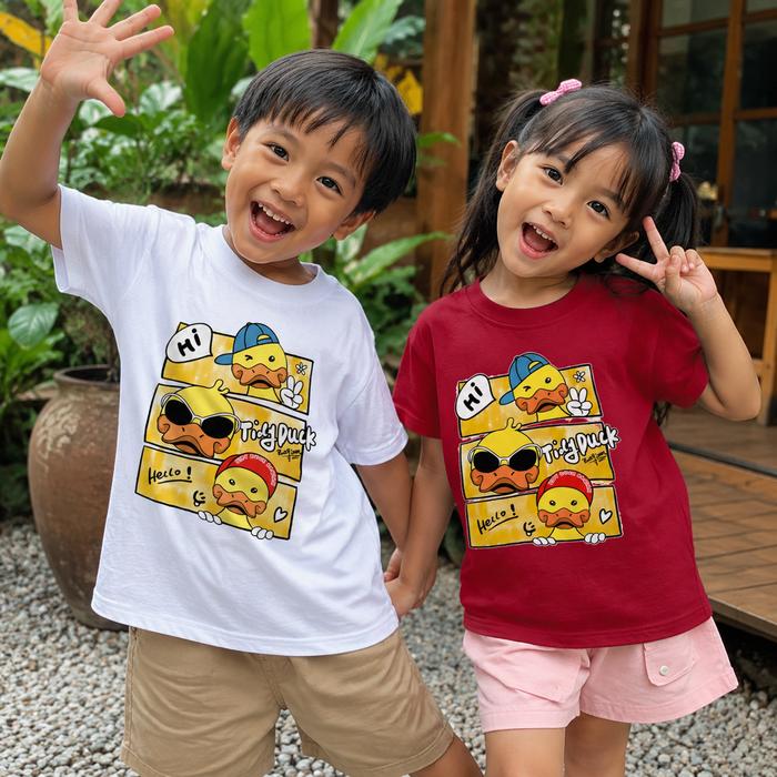 ZUKiKO - BAJU KAOS ATASAN ANAK TIDY DUCK - KAOS ANAK 3 - 15 TAHUN TIDY DUCK - KAOS ANAK TRENDY & STY