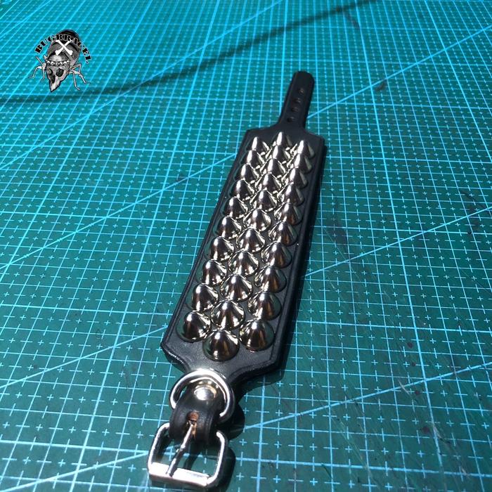 Gelang Kulit asli studs Uk gaya zigzag