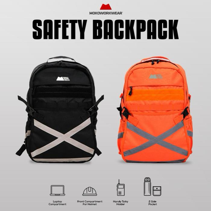 MokoWorkwear - Ransel Tambang Pria / Tas Proyek Safety / Tas Kerja K3 Proyek Pertambangan / Tas Perk