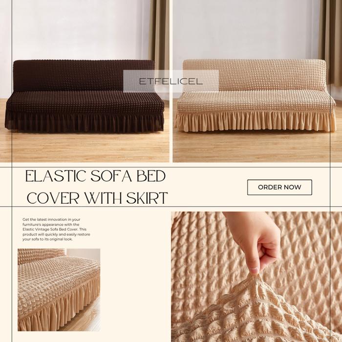 ETFELICEL Elastic Sofa Bed Cover Skirt / Penutup Sarung Sofa Bed Cover Sofa Bed Alas Sofa Bed Renda