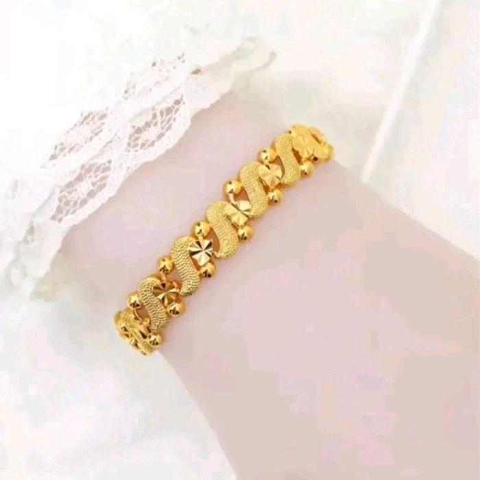 Gelang Tangan Dewasa Titanium Anti Luntur Perempuan - Pusat Xuping Titanium Emas Putih - Bracelets