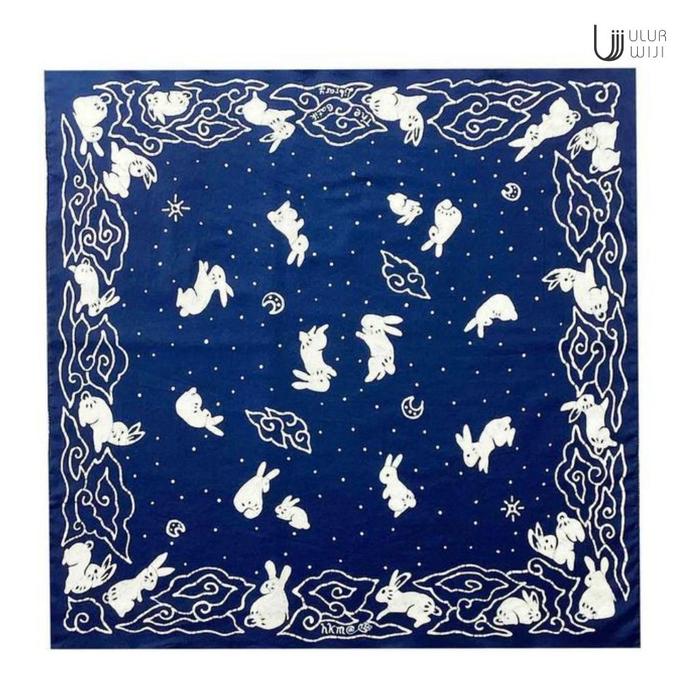 Scarf Batik Modern CELESTIAL RABBIT- Batik Tulis Warna Alami | Ulur Wiji x The Batik Library Canada