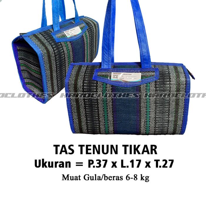 Tas Tenun Tikar Ukuran Sedang Muat Gula 6-8kg / Tas Buwuh / Tas Kondangan ukuran 37x17x27