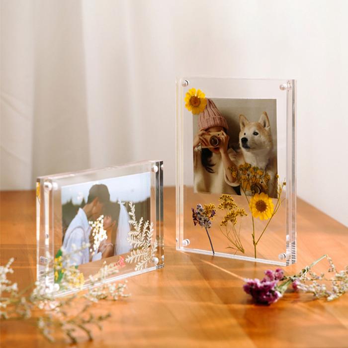 Transparent Acrylic Picture Photo Frame Magnetic Photocard Holder