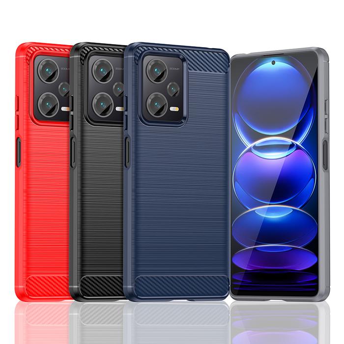 For Xiaomi Redmi Note 12 Pro Plus Case Shockproof Bumper Carbon Fiber