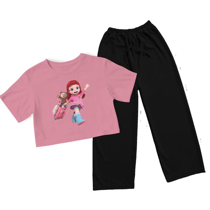 CROP TOP CELANA KULOT RAINBOW RUBY KOPER VIRAL WANITA DEWASA DAN REMAJA