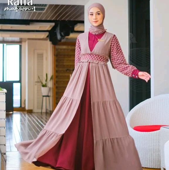 Dress Gamis Zabania Red XXXL