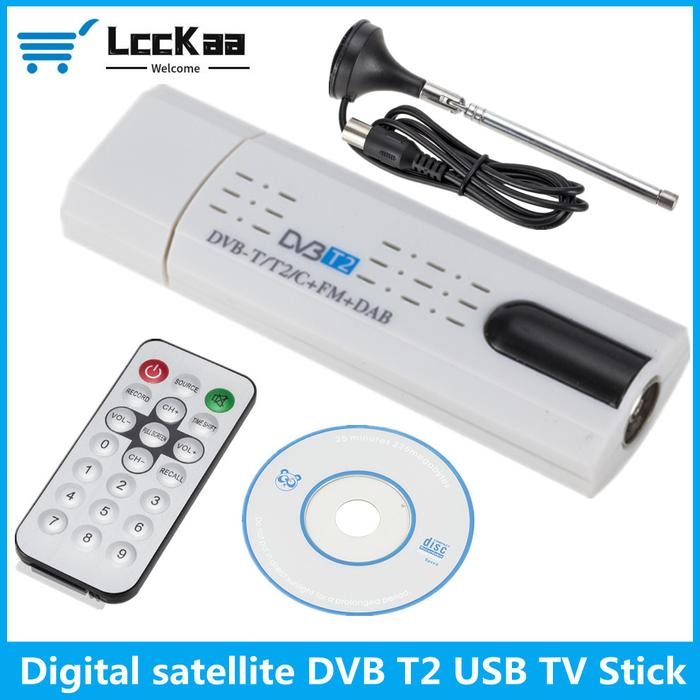 Digital satellite DVB T2 USB TV Stick Tuner with antenna Remote HD