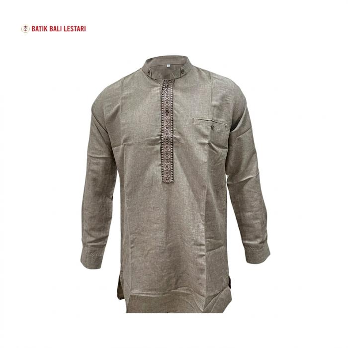 Batik Bali Lestari Koko Qurta Katun Lengan Panjang Taupe Keunguan (TKK01 / TKK02)