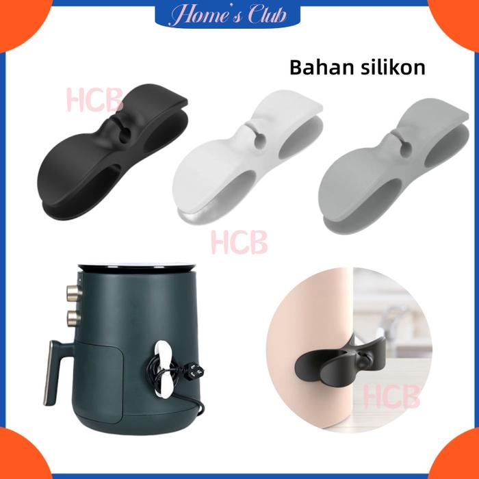 HCB Penjepit Kabel Tempel Dinding Silikon / Penjepit Klip Kabel / Organizer Kabel Charger Usb / Cabl