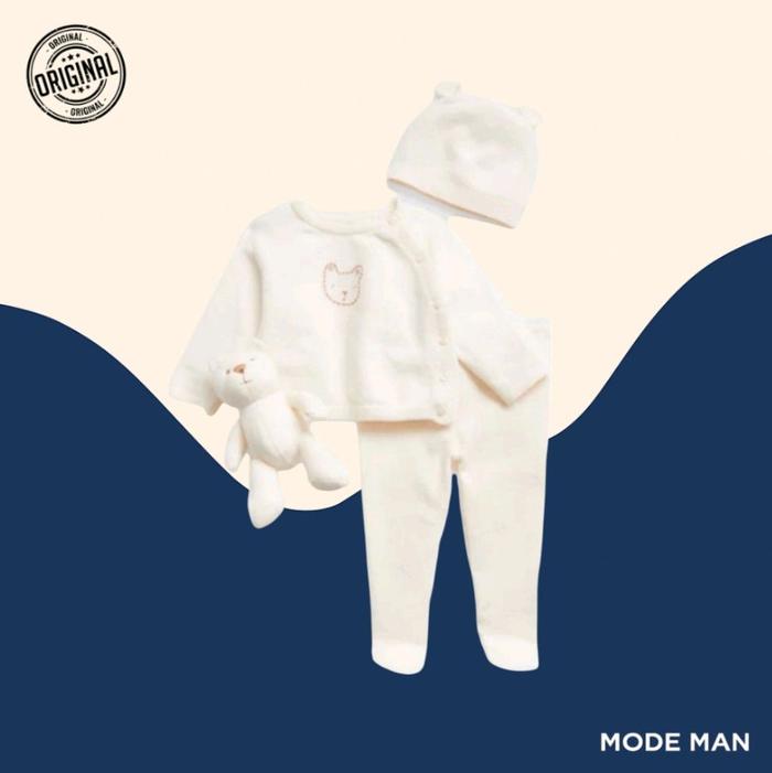 Gap Baby Sweater Outfit Set with Brannan Bear Ivory Frost – Set Sweater Rajut Bayi Lengkap dengan Bo