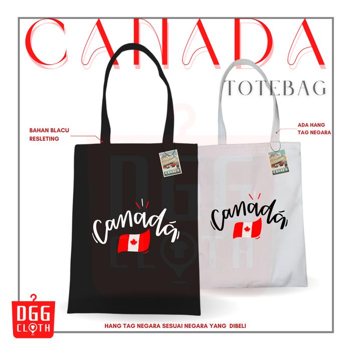DGGClothing Totebag Souvenir Canada Tas Kanvas Resleting Oleh Oleh Ottawa 2