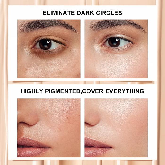 FOCALLURE bedak padat 9 warna, kosmetik Foundation riasan bedak tabur