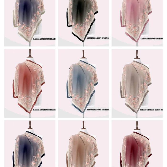 Alizah Hijab Motif Segi Empat Karafa Series - Hijab Elegan dengan Desain Cantik dan Nyaman untuk Dip