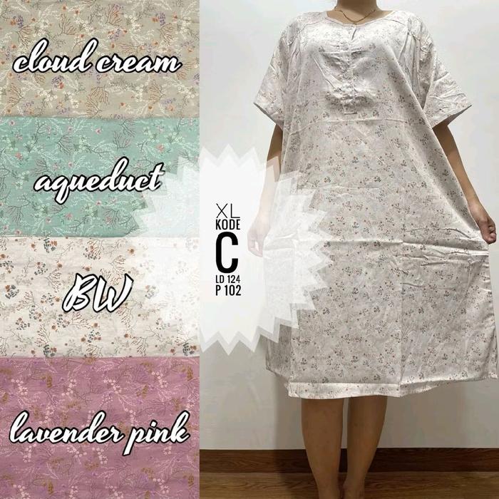 Daster XL katun jepang original gold pretty girl busui bumil