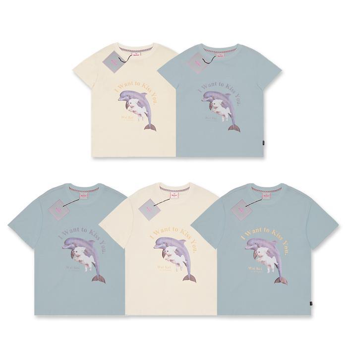 promo Wai Kei Puppy Dolphin Jumping T-Shirts