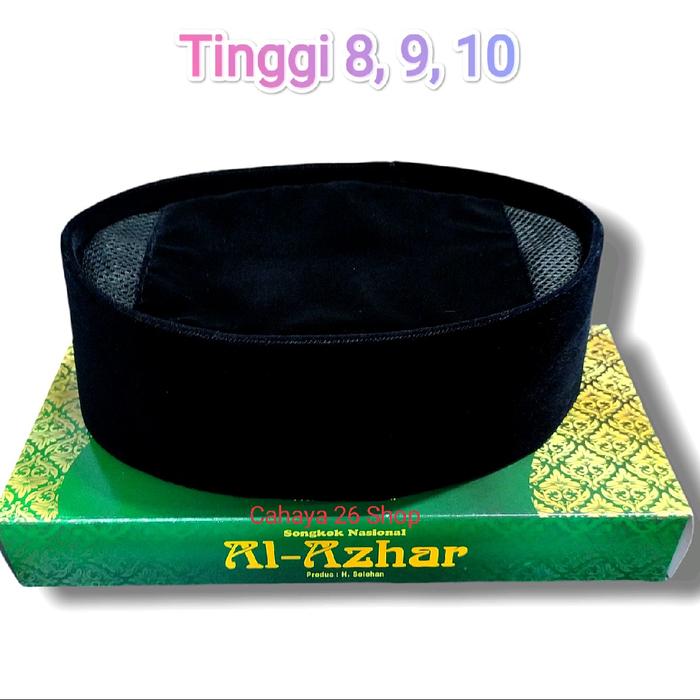 Songkok Al Azhar | Peci Al Azhar | Kopiah Al Azhar | Kopiah Hitam  Motif Polos