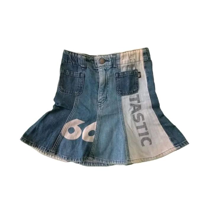 Hysteric Glamour “Hysteric 66 FANTASTIC” Panel Denim Skirt Rok Cewek Wanita Original Second Korea Ja