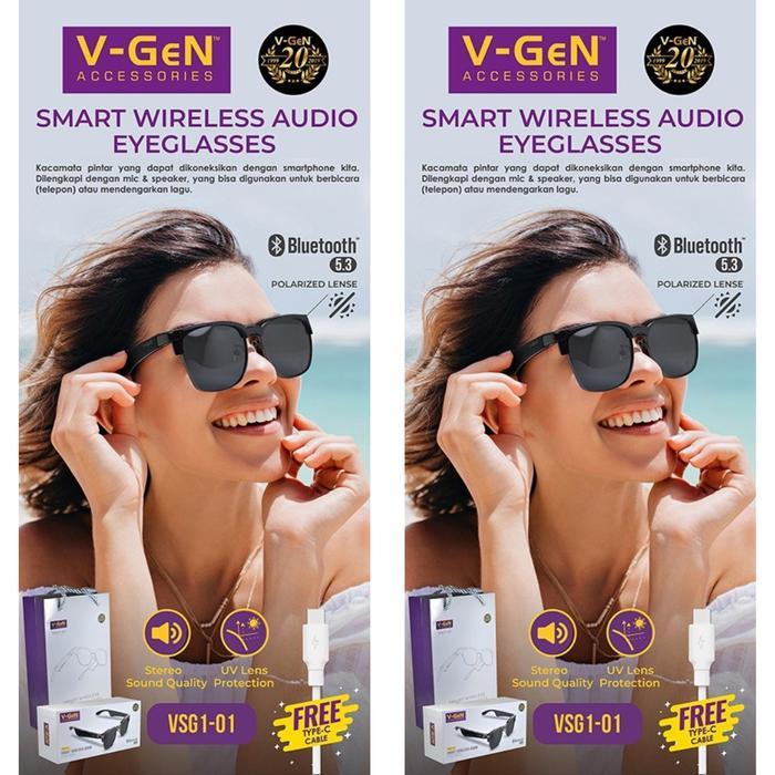 V-Gen Smart Wireless Audio Glasses Uv Protection Vsg1-01 V-Gen