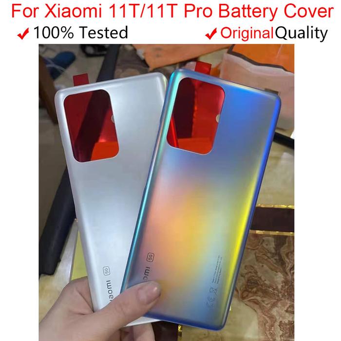 Original For Xiaomi 11T Pro Mi11T Back battery glass Cover 6.67" For