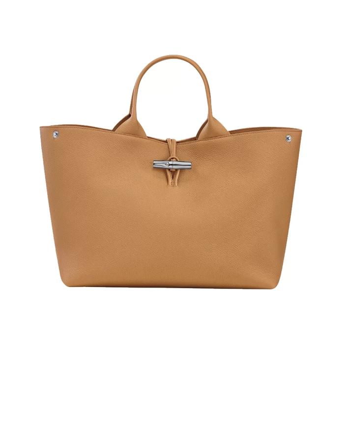 Geeluxury Le Roseau L Handbag Walnut Leather