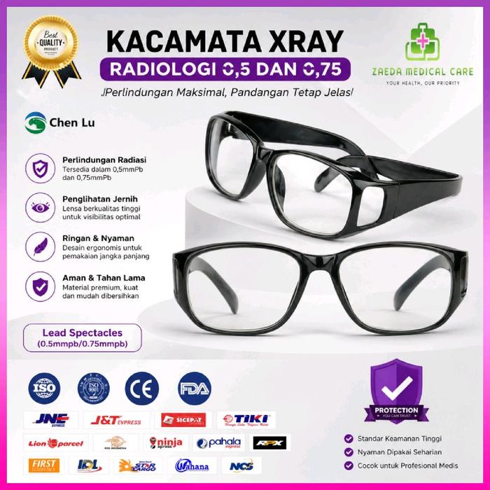 Kacamata Xray Radiologi 0.5Mmpb 0.75 Mmpb / Kacamata Radiologi Xray 0.5 mmpb 0.75 mmpb