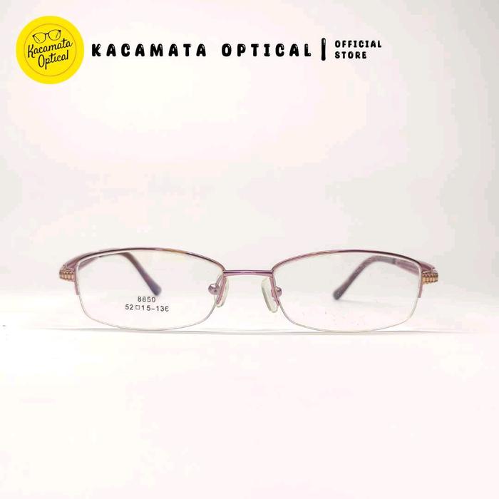 KACAMATA OPTICAL - Frame KMO8850 Half Frame Pink Besi Plastik