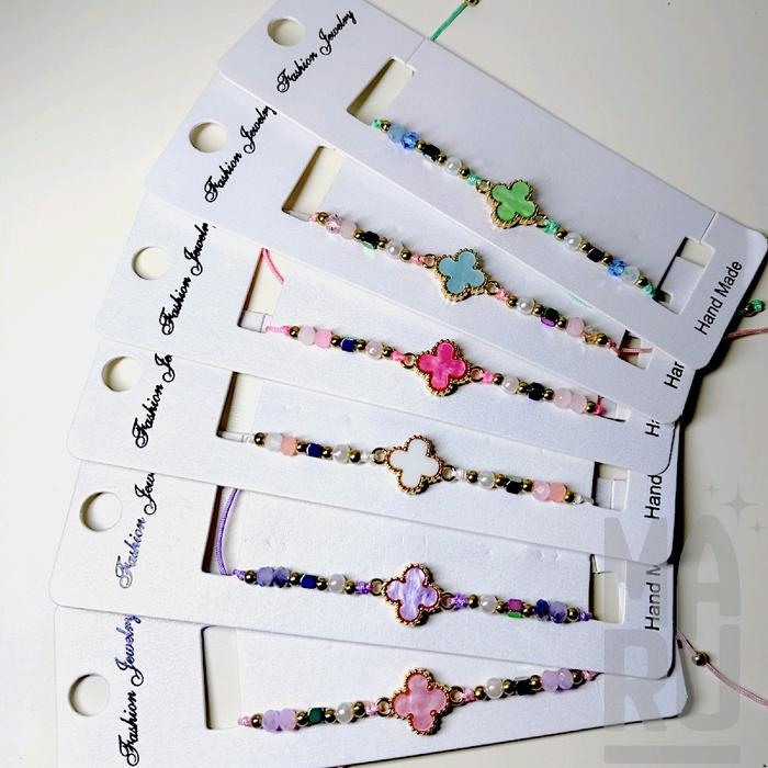 MARU - GELANG SERUT CLOVER BUNGA MANIK MANIK BANYAK WARNA