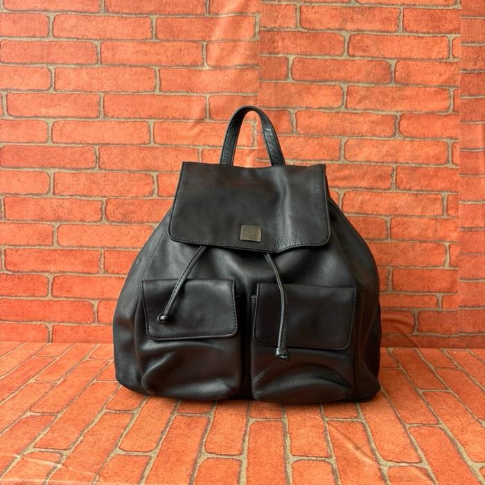 TAS RANSEL SERUT WANITA KULIT ASLI SSAMZIE SECOND BRANDED HITAM / TAS RANSEL FASHION WANITA KULIT AS