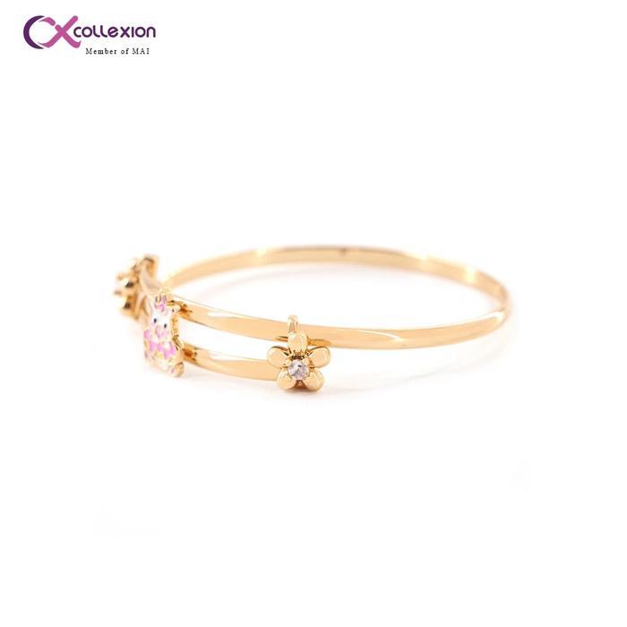 Collexion Unicorn Ossom Cake Bangle Anak Lapis Emas Gold Plated