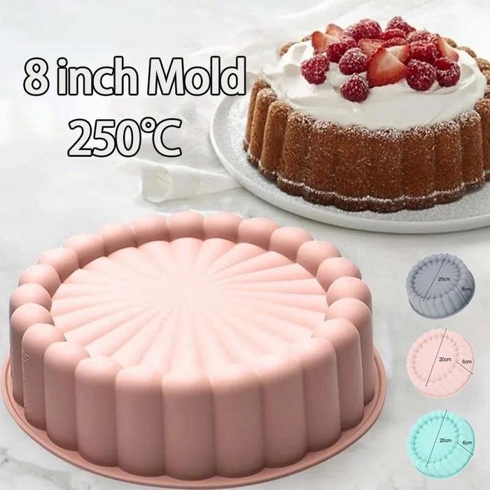 【COD】Cetakan Puding Kue Marmer Butter Cake Cetakan Kue Silikon/Cetakan Silikon Charlotte Loyang Pudi