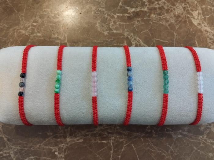 gelang tali merah keberuntungan/gelang batu alam asli/ gelang couple  pria wanita/aksesoris manik ma