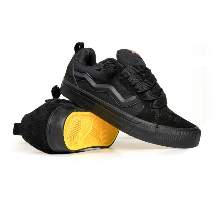 SEPATU CORVALUE FOOTWEAR - OTARU Full Black | Sepatu Sneakers Pria Wanita Canvas Casual